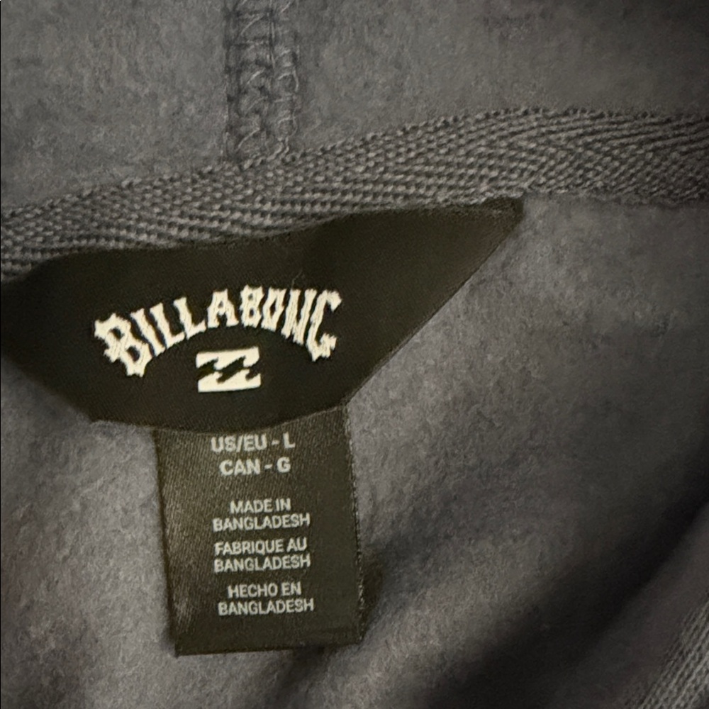 Dark Gray/slate blue-ish  brand new Billabong Sweatshirt with Subtle Logo - Picture 4 of 4